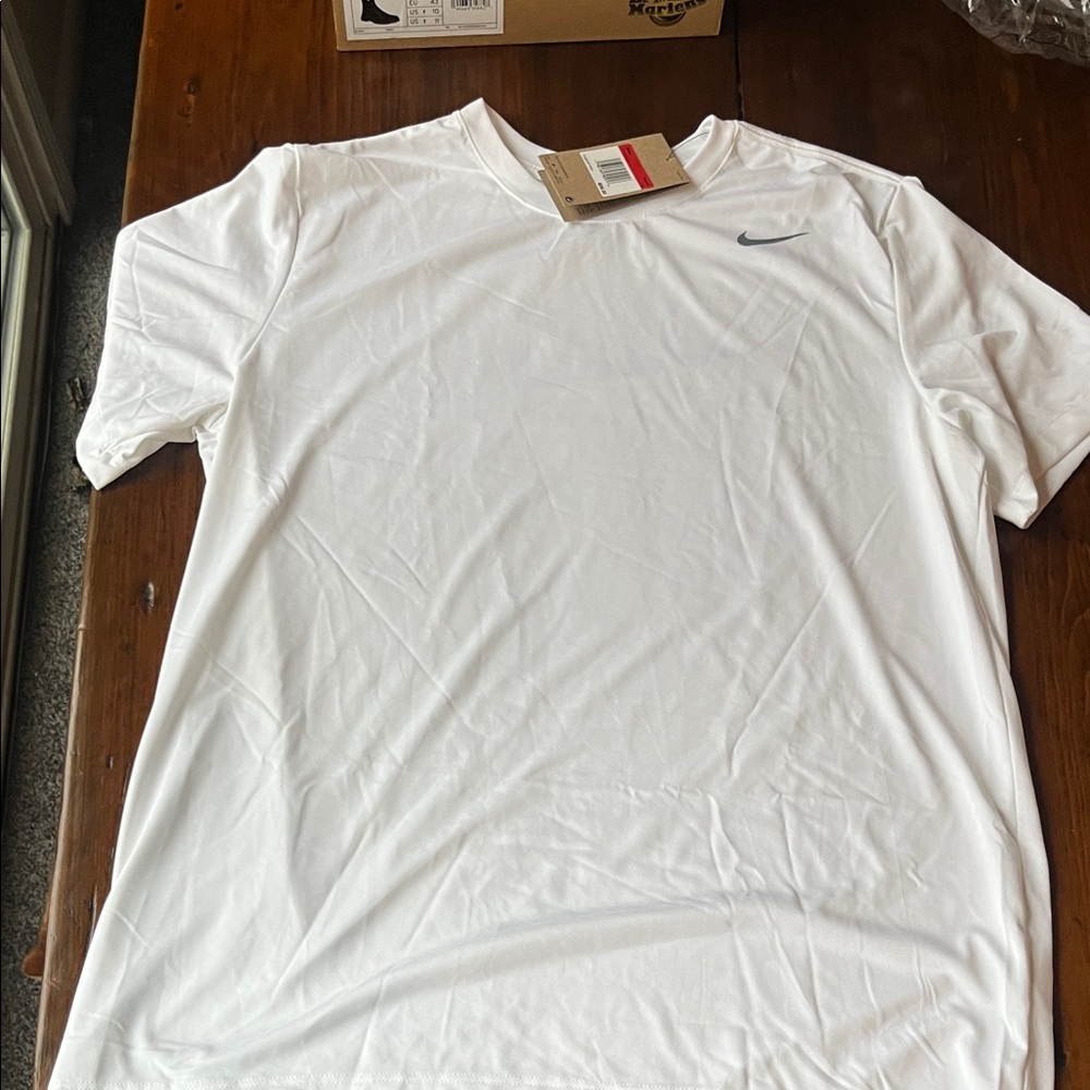 Nike Men's White Dri-Fit Training Top